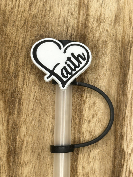 Faith Straw Topper | Tumbler Accessory | Gift Idea