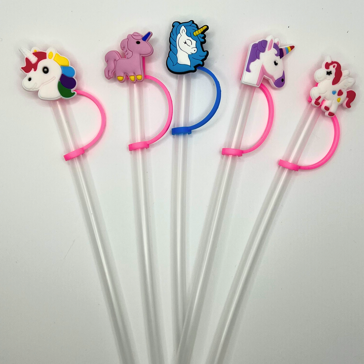 Unicorn Straw Topper Set of 5 | Tumbler Accessory | Gifts for Her