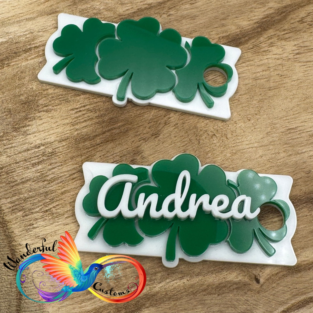 Lucky Shamrock Tumbler Tumbler Topper | Stanley Accessory |Customizable Design | St. Patrick Gifts