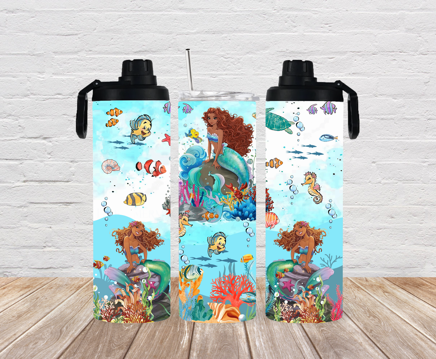 Little Mermaid Halle Skinny 20 oz Tumbler | Double Wall Insulated Tumbler