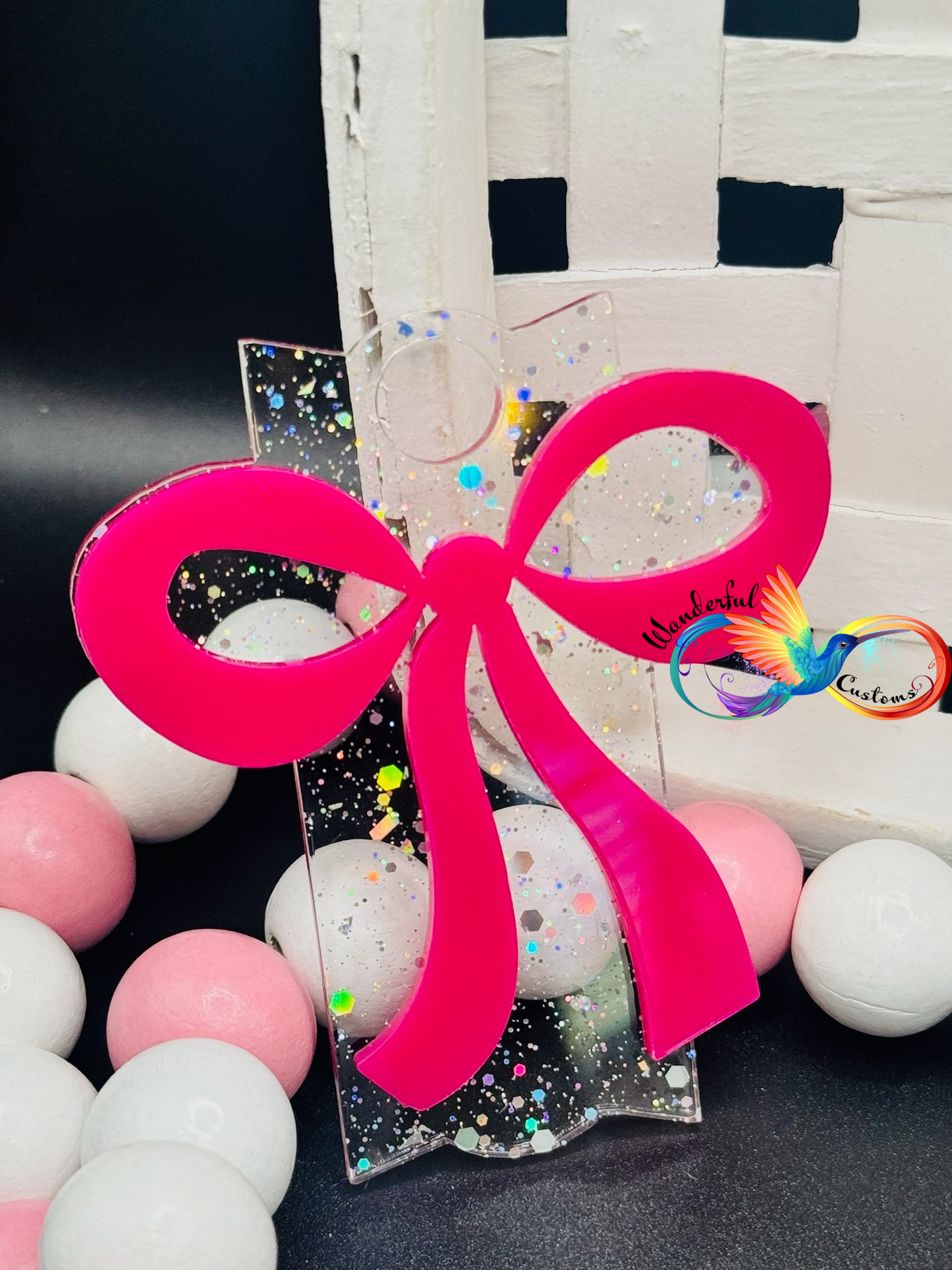 Coquette Charm Bow Tumbler Topper | Tumbler Accessories | Gifts for Her