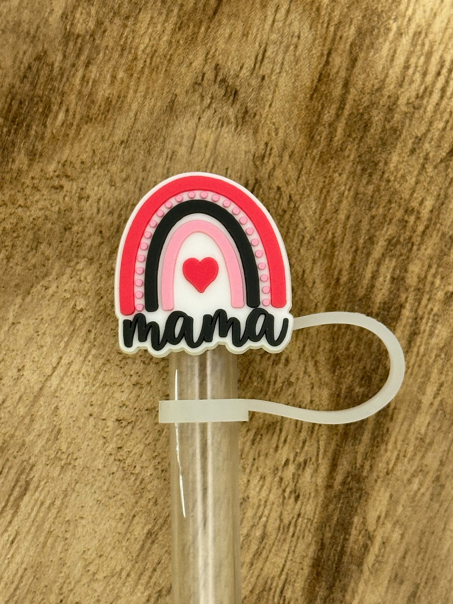 Mama Love Rainbow Straw Topper | Mother's Day Gifts