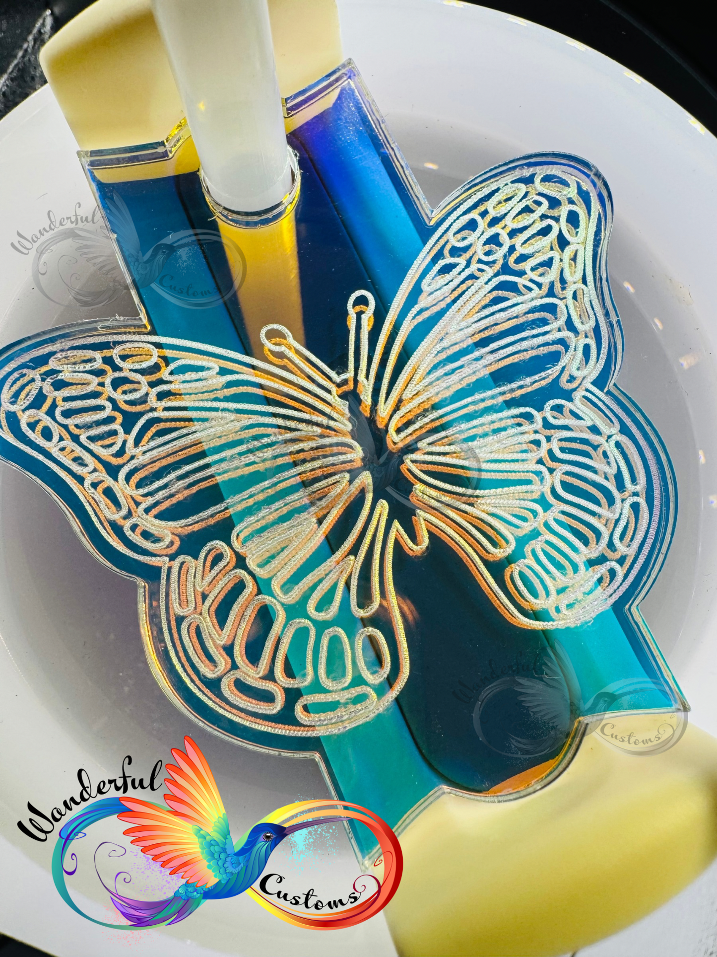 Monarch Butterly Tumbler Lid Topper | Stanley Tumbler Accessories | Gift