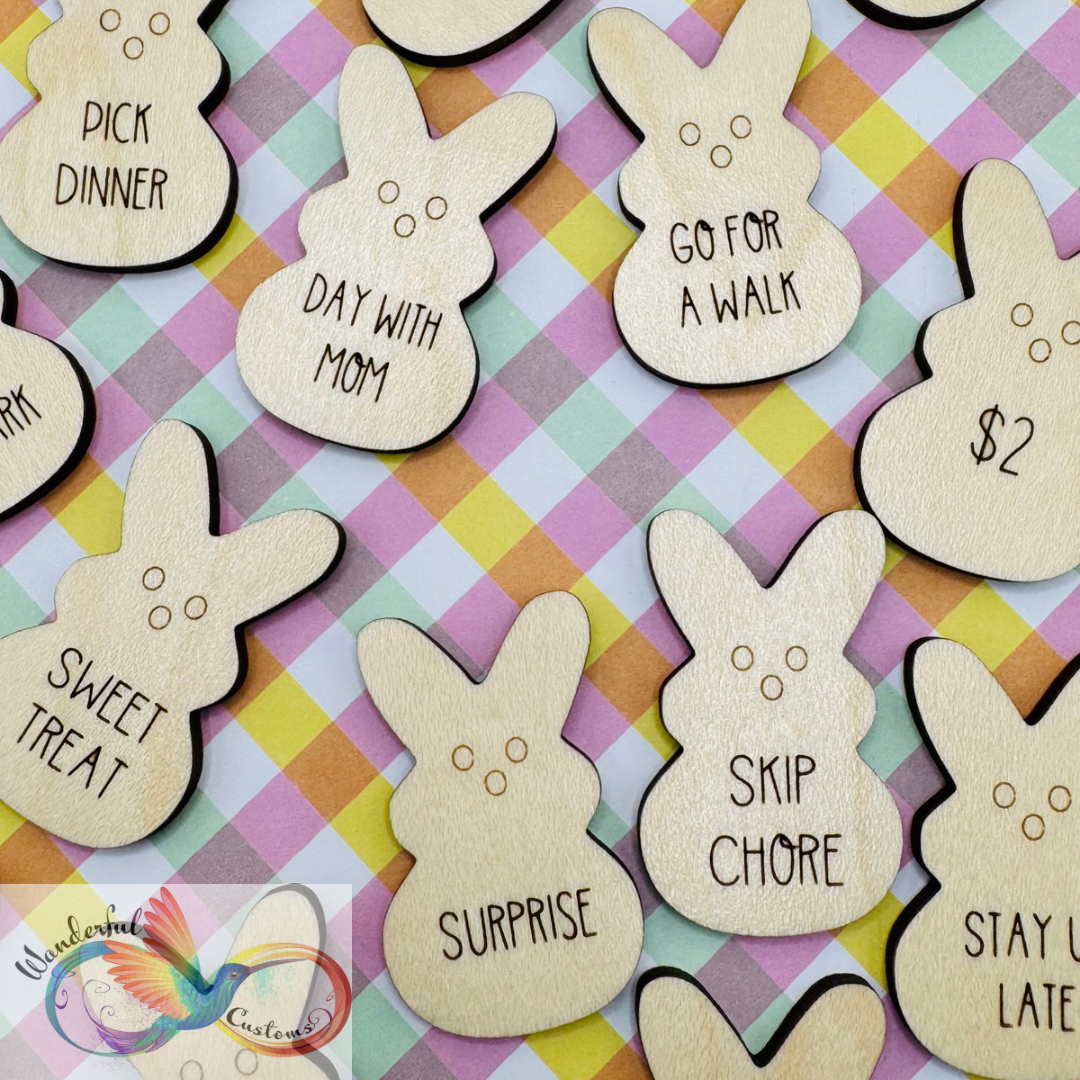 Easter Surprise Tokens Set of 16| Prize Tokens | Egg Hunt Token | Egg Fillers | Egg Coupons | Kids Reward Token