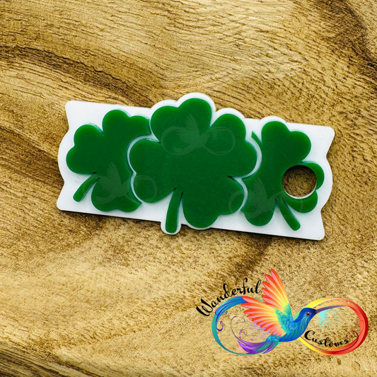 Lucky Shamrock Tumbler Tumbler Topper | Stanley Accessory |Customizable Design | St. Patrick Gifts