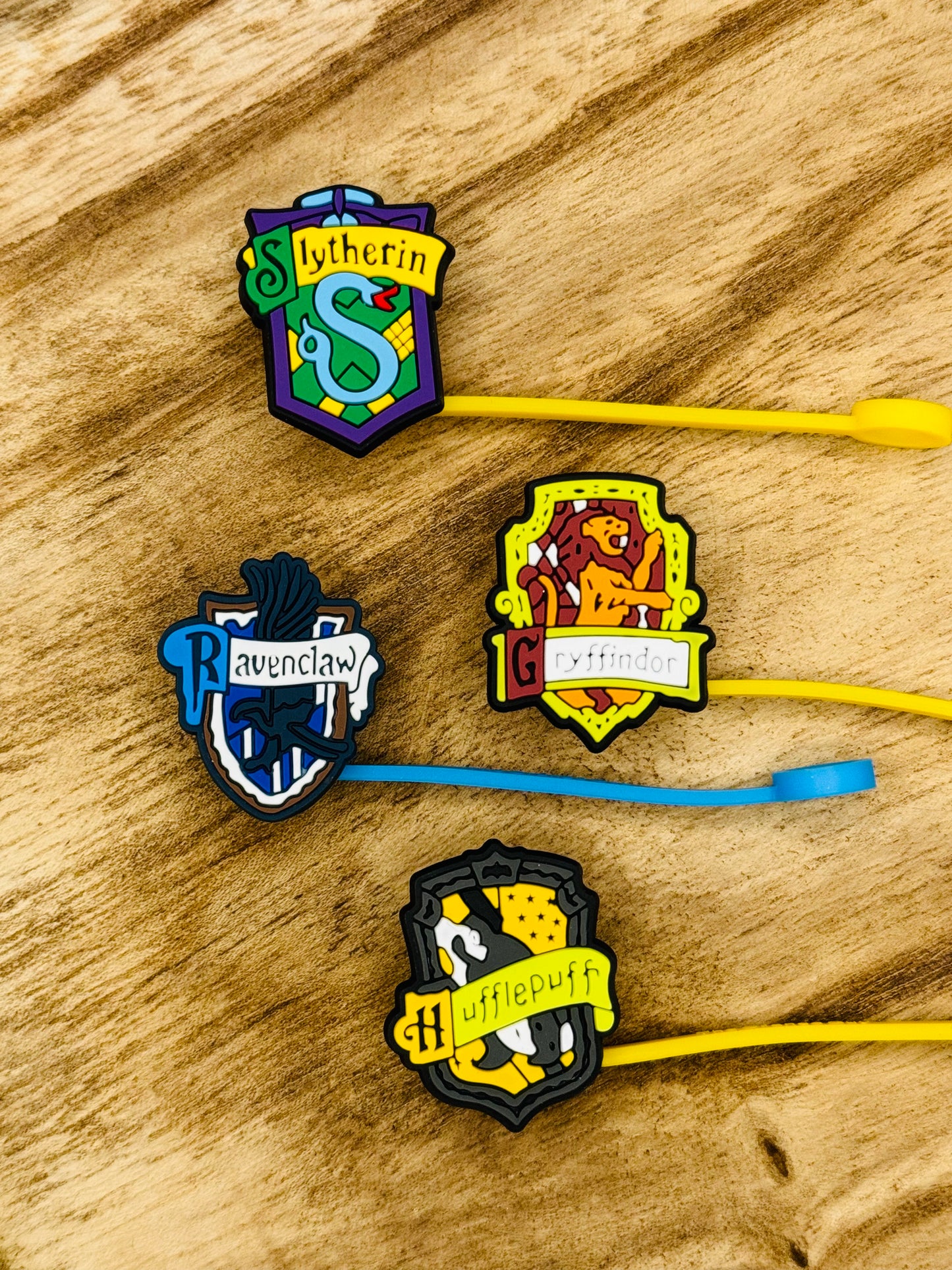 Wizard House Straw Topper Set of 4 | Tumbler Accessory | Wizard Gift