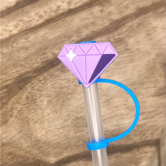 Purple Diamond Straw Topper | Tumbler Accessory | Gift for Her