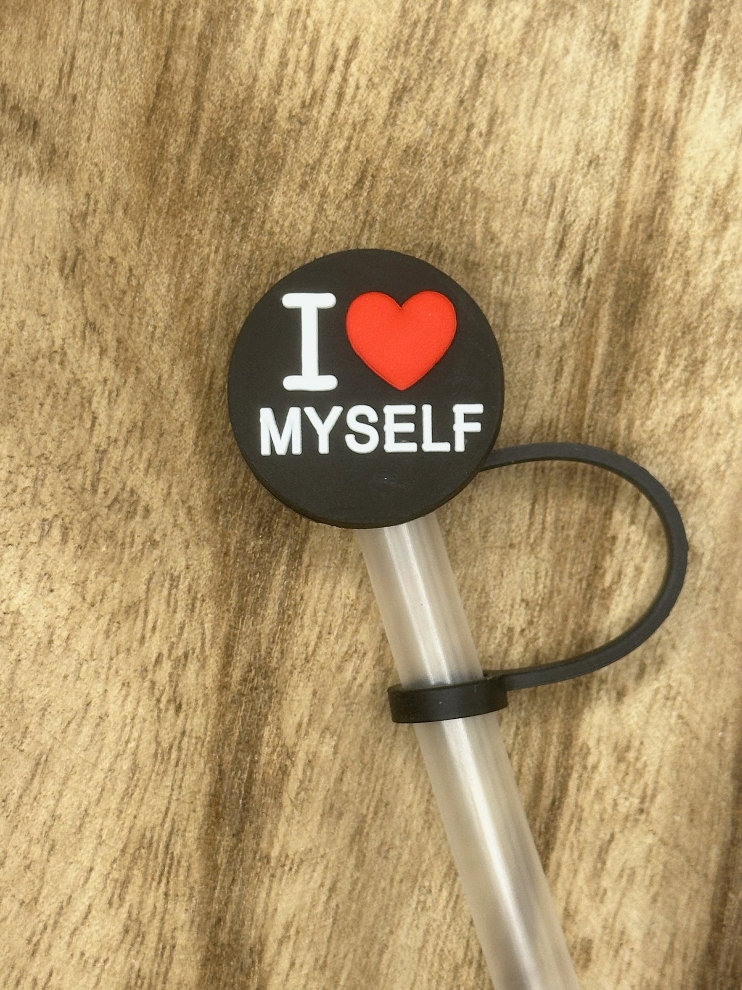 I ❤️ Myself Straw Topper | Tumbler Accessory | Self Love Gifts