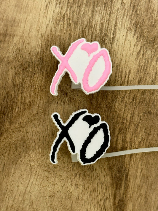 Sweet Embrace: XO Straw Topper Set of 2 | Tumbler Accessory | Love Gifts