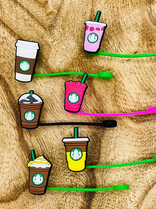 Starbucks Straw Topper Set of 6 | Tumbler Accessory | Coffee Lover Gift