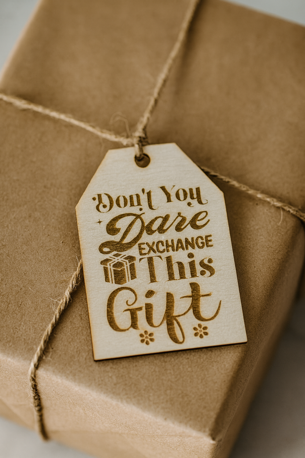 Reusable Wooden Gift Tags | Engraved Gift Tag with Multiple Designs