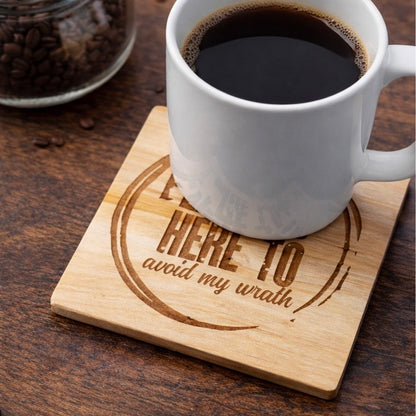 Funny Wooden Coaster – Laser Engraved Drink Coaster – Housewarming Gift – Funny Home Decor – Bar Humor