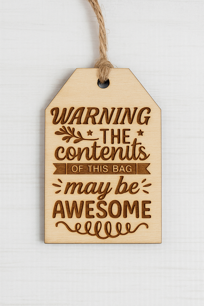 Reusable Wooden Gift Tags | Engraved Gift Tag with Multiple Designs