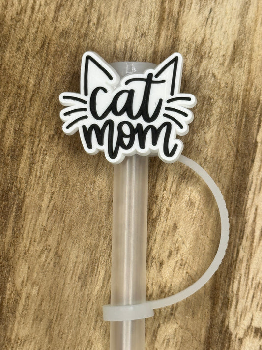 Cat Mom Straw Topper | Tumbler Accessory | Gift for Her