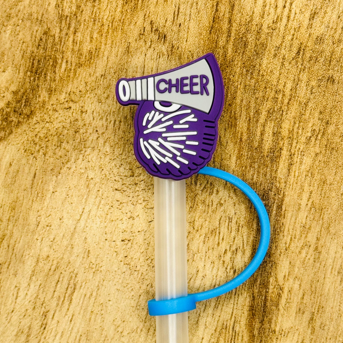 Cheer Straw Toppers | Tumbler Accessory | Sports Fan Gift