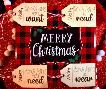 “Something For You” Laser-Engraved Gift Tag Set