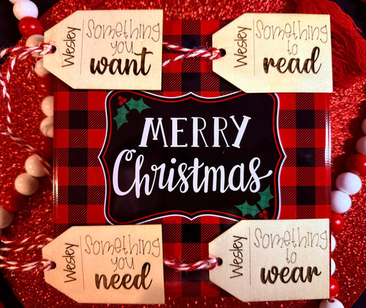 “Something For You” Laser-Engraved Gift Tag Set