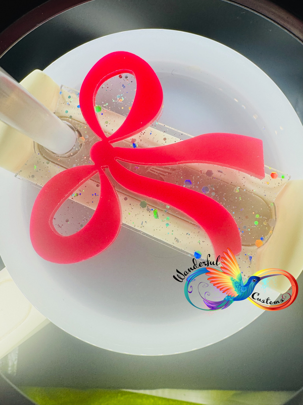 Coquette Charm Bow Tumbler Topper | Tumbler Accessories | Gifts for Her