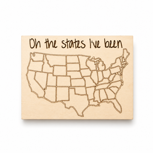 The States I’ve Been Travel Tracker Magnet
