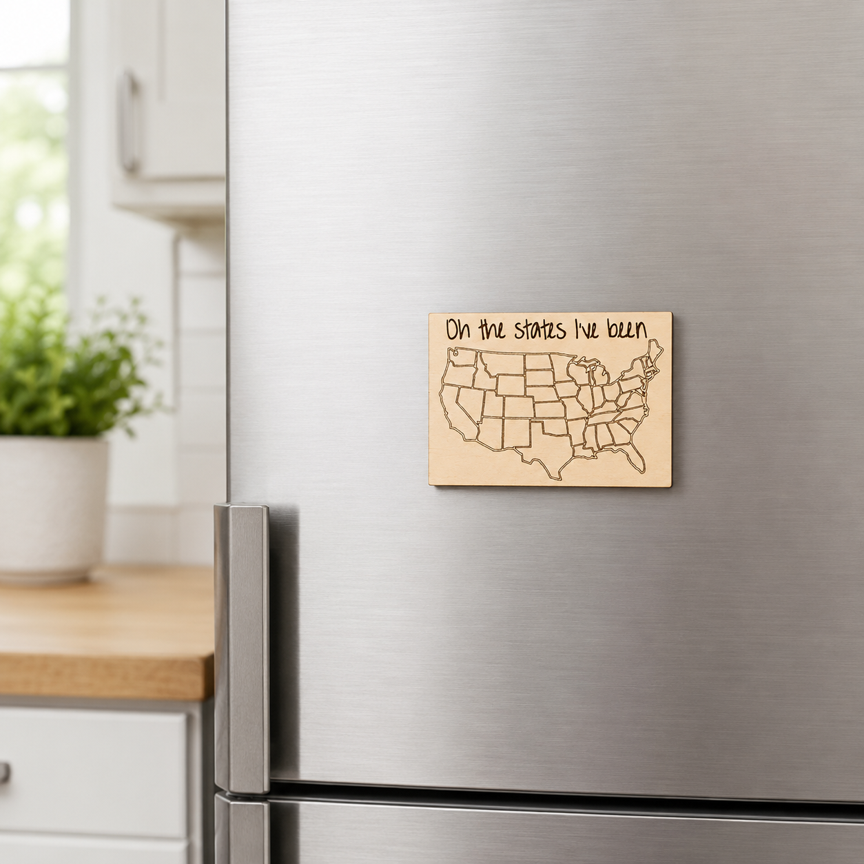 The States I’ve Been Travel Tracker Magnet