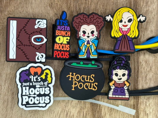 Hocus Pocus Straw Topper Mega Set of 7 | Tumbler Accessory | Halloween Gifts