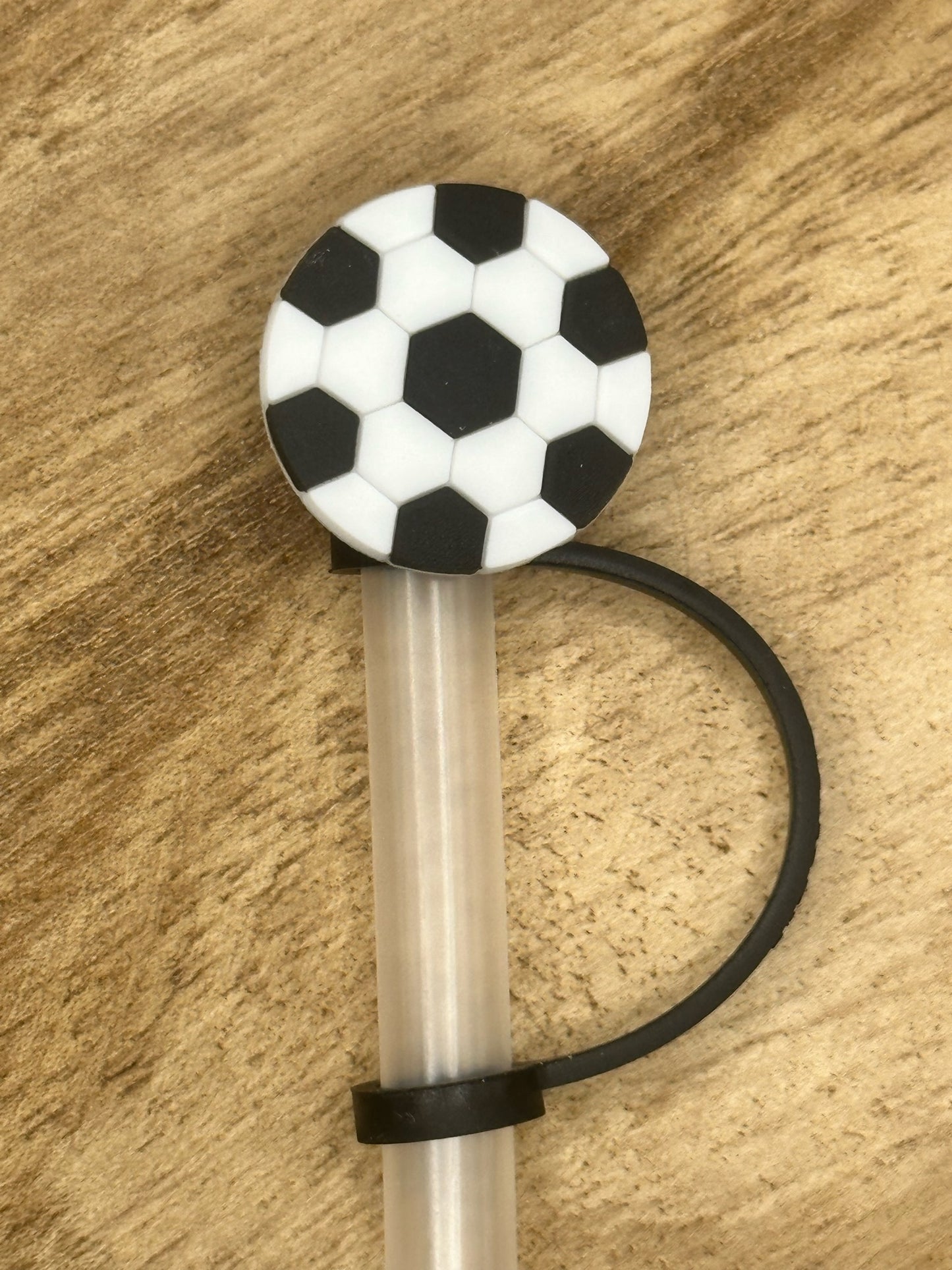Soccer Ball Straw Topper | Tumbler Accessory | Sports Gift