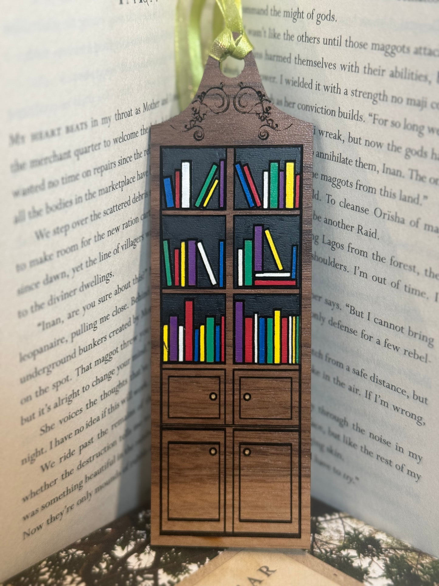 Wooden Bookcase Bookmark | Book Accessories | Gifts for Book Lovers