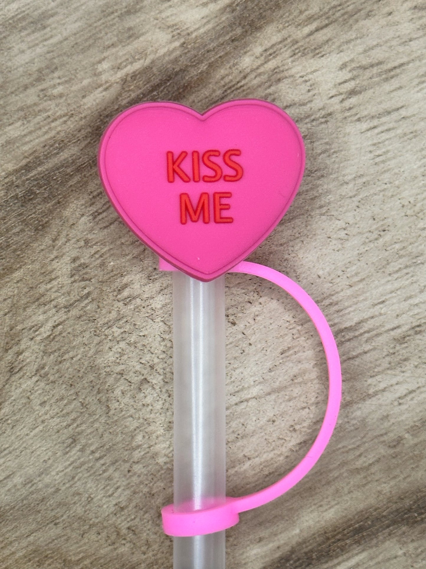 Candy Hearts Straw Toppers | Tumbler Accessory | Valentines Gift