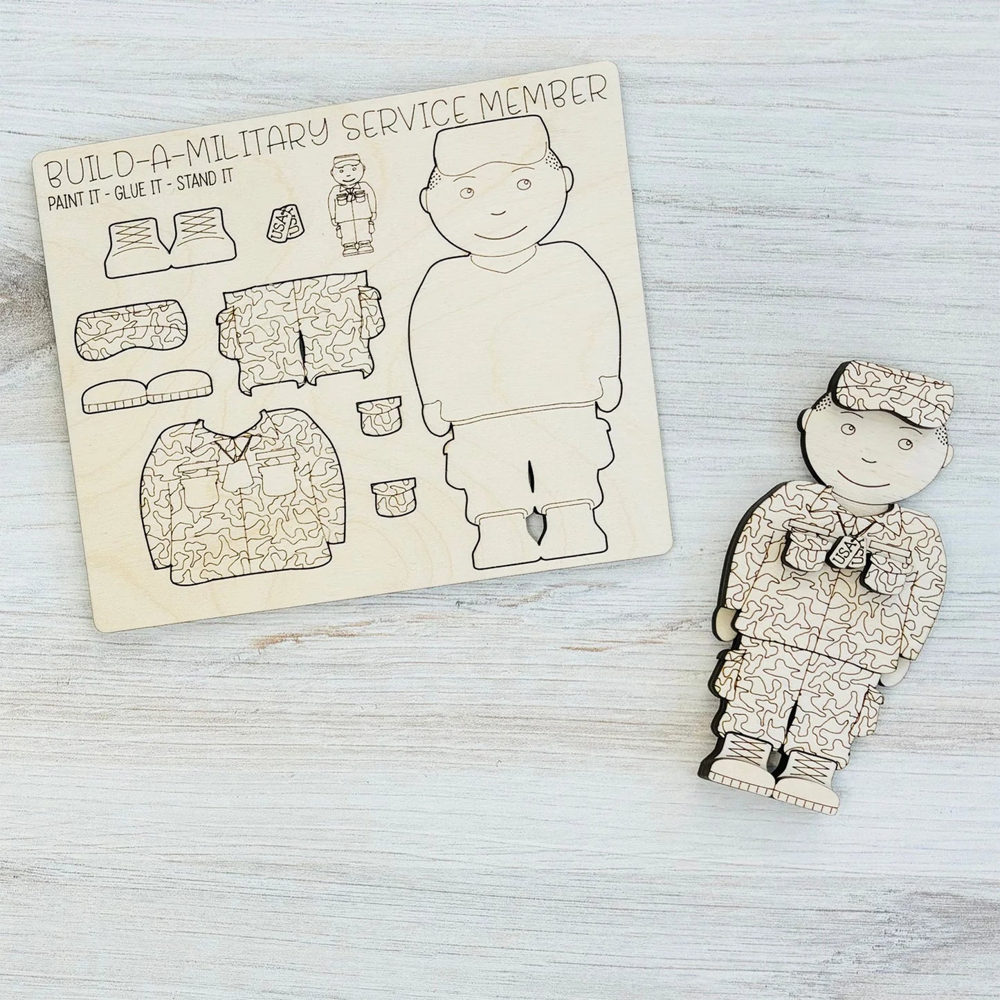 Build A Service Member Pop Out Activity Card | Arts & Crafts | Military Child Activities