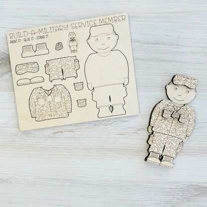 Build A Service Member Pop Out Activity Card | Arts & Crafts | Military Child Activities