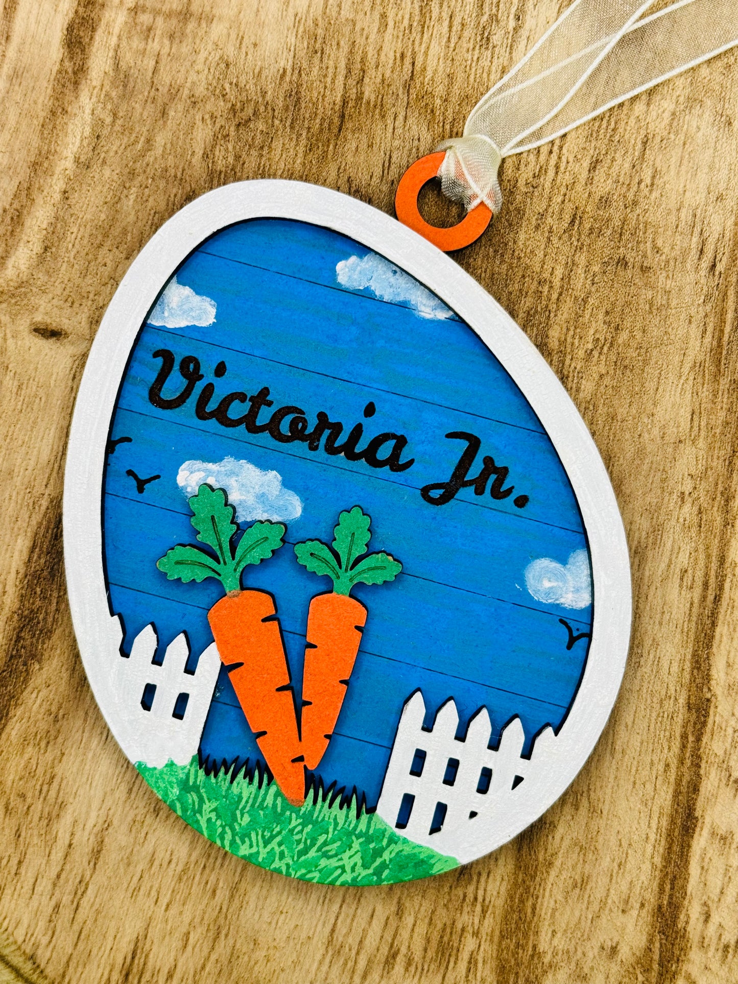 Easter basket name tag | Personalized Easter basket basket tag | Custom bunny | Custom Carrot | Hand painted wood gift tag