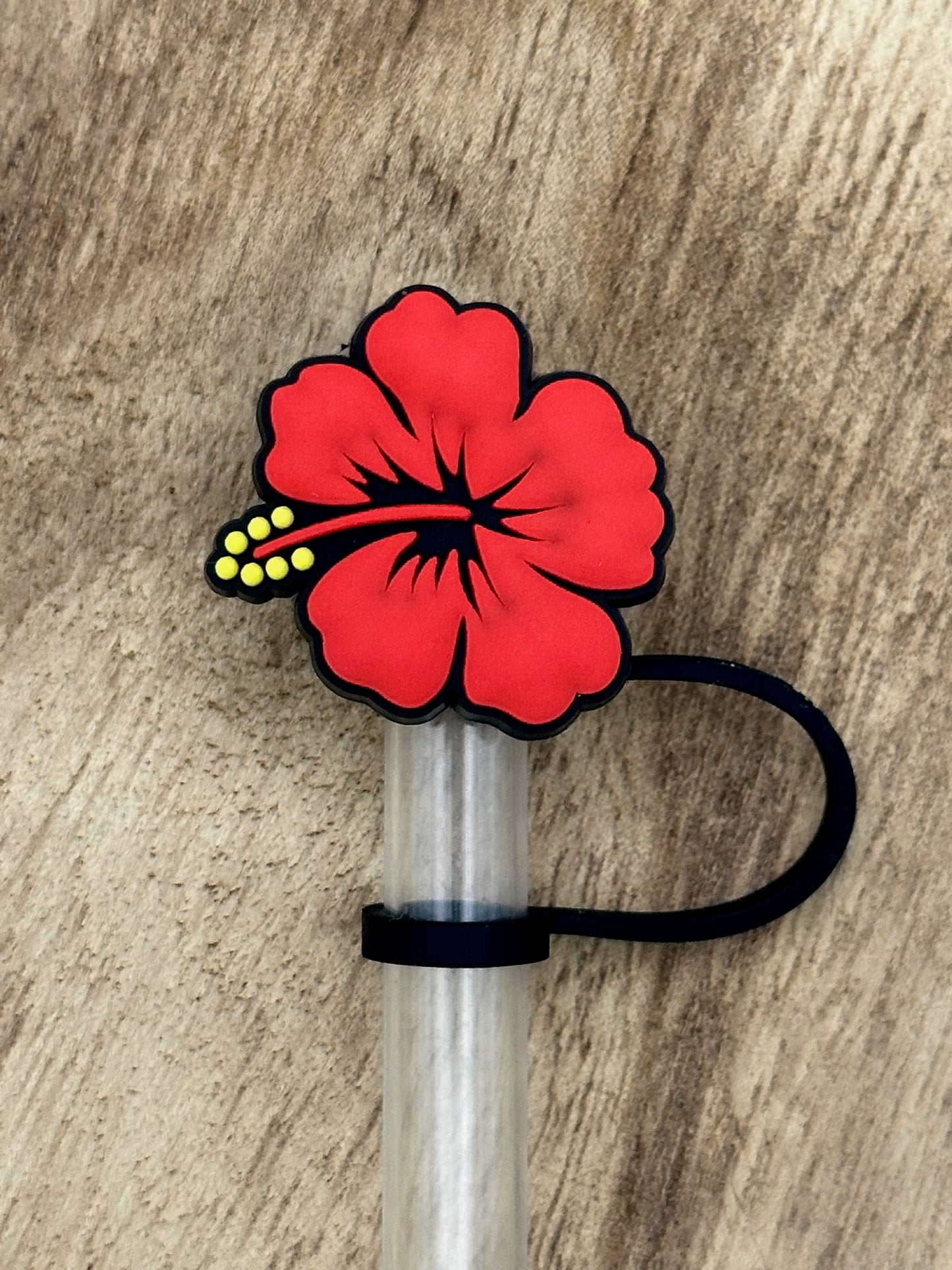 Puerto Rican Hibiscus Straw Topper | Tumbler Accessory | Floral Gifts