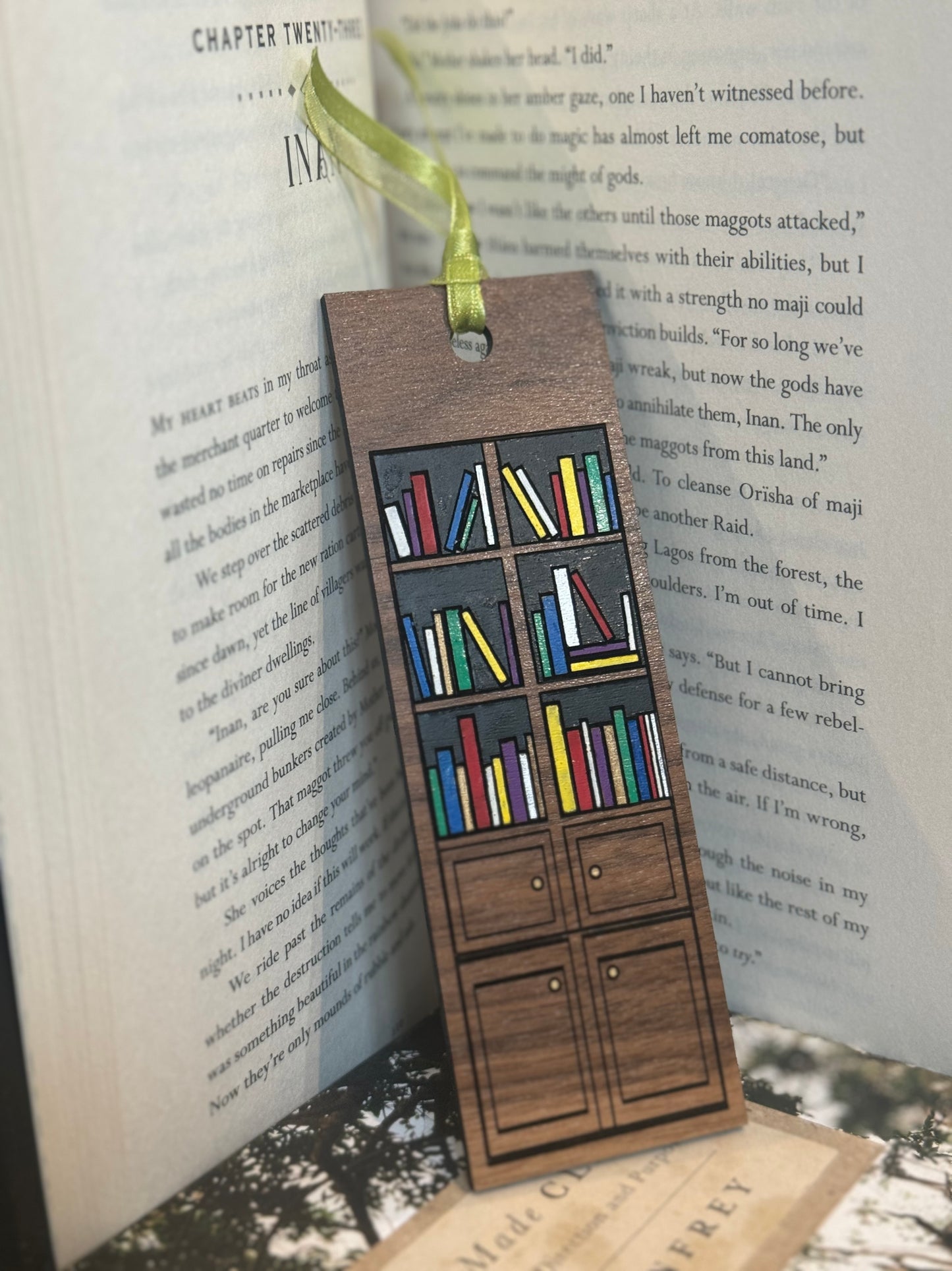 Wooden Bookcase Bookmark | Book Accessories | Gifts for Book Lovers