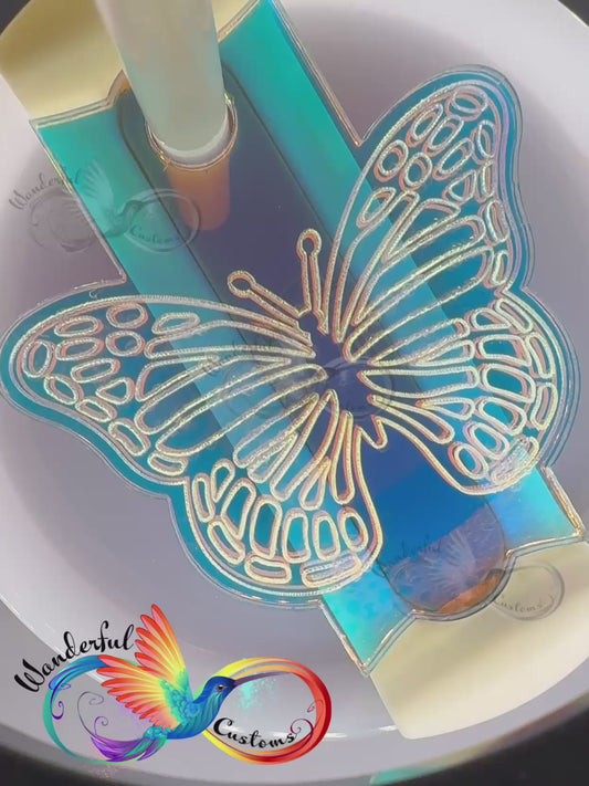 Monarch Butterly Tumbler Lid Topper | Stanley Tumbler Accessories | Gift